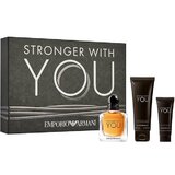 Giorgio Armani Stronger With You Dárková sada, toaletní voda 100ml + toaletní voda 15ml + sprchový gel 75ml