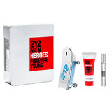 Carolina Herrera 212 Men Heroes  Dárková sada, Toaletní voda 90ml + Sprchový gel 100ml + Toaletní voda 10ml 
