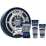 Jean Paul Gaultier Le Male In The Navy Dárková sada, Toaletní voda 125ml + Sprchový gel 75ml + Balzám po holení 50ml