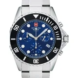 Swiss Alpine Military 7053.9138 Chronograph Mens Watch 42mm 10ATM
