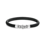 Rebel & Rose Bracelet Half Round Braided RR-L0133-S-L+ mens