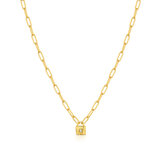 ANIA HAIE N032-01G Underlock & Key Ladies Necklace, adjustable