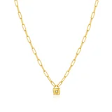 ANIA HAIE N032-01G Underlock & Key Ladies Necklace, adjustable
