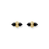 Thomas Sabo H2281-177-11 Gold stud earrings w. black onyx 