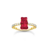 Thomas Sabo TR2459-414-10-54 Gold ring w. red Goldbears 