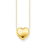 Thomas Sabo KE2276-413-39-L45V Bold - Gold-plated Necklace with Pendant in Heart Shape 40-45 cm Ladies