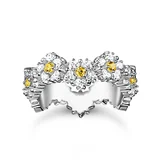 Thomas Sabo TR2337-051-4-56 Ring - Blume mit Steinen silber Damen
