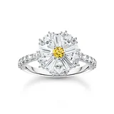 Thomas Sabo TR2493-051-4-54 Cocktailring Blume mit Steinen silber Damen