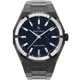 Paul Rich PR-46704 Mens Watch Moissanite Frosted Star Dust II Black 43mm 5ATM 