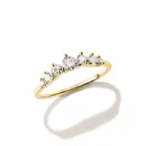 Thomas Sabo TR2551-M01-14-54 Ring with White Cubic Zirconia for Women, Gold-Plated