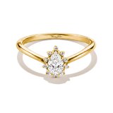 Thomas Sabo TR2479-M01-14-52 Ring with White Teardrop-Shaped Cubic Zirconia for Women, Gold-Plated