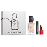 Giorgio Armani Si Dárková sada, parfémovaná voda 50ml + řasenka Eyes To Kill Classico Black 2ml + rtěnka Lip Maestro 400 1.5ml 