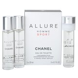 Chanel Allure Homme Sport Toaletní voda, 3 x 20ml (3 x náplň)