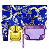 Versace Yellow Diamond Intense Dárková sada, parfémovaná voda 90ml + tělové mléko 100ml + kabelka