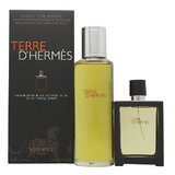 Hermes Terre D´Hermes Parfum Dárková sada, parfémovaná voda náplň 125ml + parfémovaná voda plnitelný 30ml