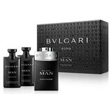 Bvlgari Man Black Cologne Dárková sada, toaletní voda 100ml + voda po holení  75ml + sprchový gel 75ml+ kosmetická taška