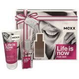 Mexx Life Is Now for Her Dárková sada, toaletní voda 15ml + tělové mléko 50ml