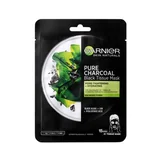 Černá textilní maska s extraktem z mořských řas Pure Charcoal Skin Naturals (Black Tissue Mask) 28 g