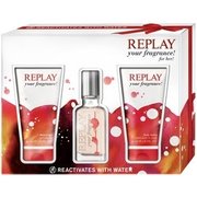 Replay Your Fragrance! for Her Dárková sada, toaletní voda 20ml + sprchový gél 50ml + deodorant 50ml