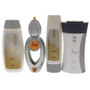 Ajmal Wisal Dárková sada, parfémová voda 50ml+ tělové mléko 100ml + sprchový gel 200ml + tělový pudr 80 gr - poškozený obal