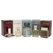 Calvin Klein mini set Dárková sada, Euphoria Woman 4ml + Eternity Woman 5ml + CK Free 10ml + Eternity Man 10ml + Euphoria Man 10ml - poškozený obal