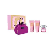 Versace Bright Crystal Dárková sada, toaletní voda 90 ml + sprchový gel 100ml + tělové mléko 100ml + taška