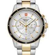 Swiss Alpine Military 7089.9142 Chronograph Mens Watch 44mm 10ATM
