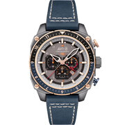 AVI-8 AV-4100-07 Mens Watch Hawker Hunter Dual Time Chronograph 43mm 5ATM