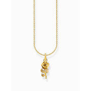 Thomas Sabo KE2269-413-39-L45V Gold-plated chain w. rose pendant 