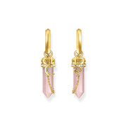 Thomas Sabo CR722-414-9 Goldene Creolen w. pink crystal pendant & symbols 
