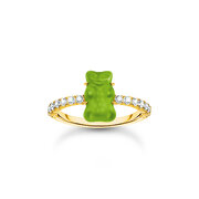 Thomas Sabo TR2459-414-6-54 Gold ring w. green Goldbears 