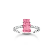 Thomas Sabo TR2459-052-9-52 Silver Ring with pink Gold Bears and Zirconia Ladies