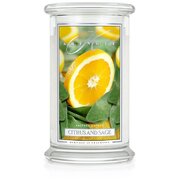 Kringle Candle CITRUS & SAGE vonná svíčka velká 2-knotová (624 g)