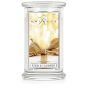 Kringle Candle Gold & Cashmere vonná svíčka velká 2-knotová (624 g)