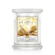 Kringle Candle Gold & Cashmere vonná svíčka střední 2-knotová (411 g)