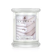 Kringle Candle Warm Cotton vonná svíčka střední 2-knotová (411 g)