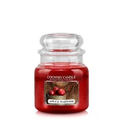 Country Candle Apple & Teakwood vonná svíčka střední 2-knotová (453 g)
