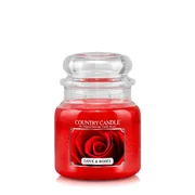 Country Candle Love & Roses vonná svíčka střední 2-knotová (453 g)