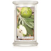 Kringle Candle Crisp Apple & Sage vonná svíčka velká 2-knotová (624 g)
