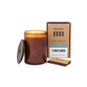 KOBO Woodblock Candle Stoneflower vonná svíčka (15oz/425g)