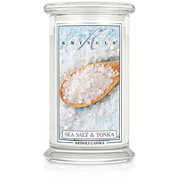 Kringle Candle Sea Salt & Tonka vonná svíčka velká 2-knotová (624 g)
