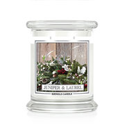 Kringle Candle Juniper & Laurel vonná svíčka střední 2-knotová (411 g)