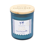 Paddywax COASTAL Lush Palms vonná svíčka ve skleněném obalu s dřevěným víkem 8oz/226g