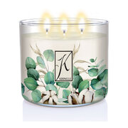 Kringle Candle TUMBLER Eucalyptus Cotton 3-knotová vonná svíčka (411g)