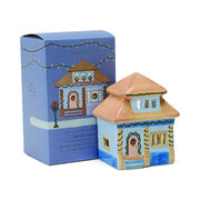 Paddywax Incense No.06 East Side House - keramický domeček s vůní Palo Santo (obsahuje 1 čajovou svíčku + 20 vonných kuželů)