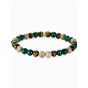 Thomas Sabo A2193-468-7-L19 Unisex Bead Armband in Erd- und Grüntönen