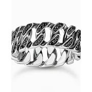 Thomas Sabo TR2501-643-11-64 Unisex Ring - Kettenglieder schwarze Steine silber