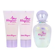 Ferragamo Amo Ferragamo Flowerful Dárková sada Toaletní voda 50ml + Sprchový gel 50ml + Tělové mléko 50ml