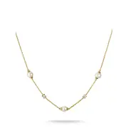 Thomas Sabo KE2120-M01-14-L45V Necklace with Pearls and White Cubic Zirconia for Women, Adjustable