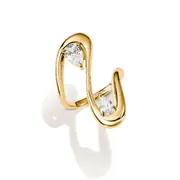 Thomas Sabo TR2545-M01-14-58 Ring with White Teardrop-Shaped Cubic Zirconia for Women, Gold-Plated
